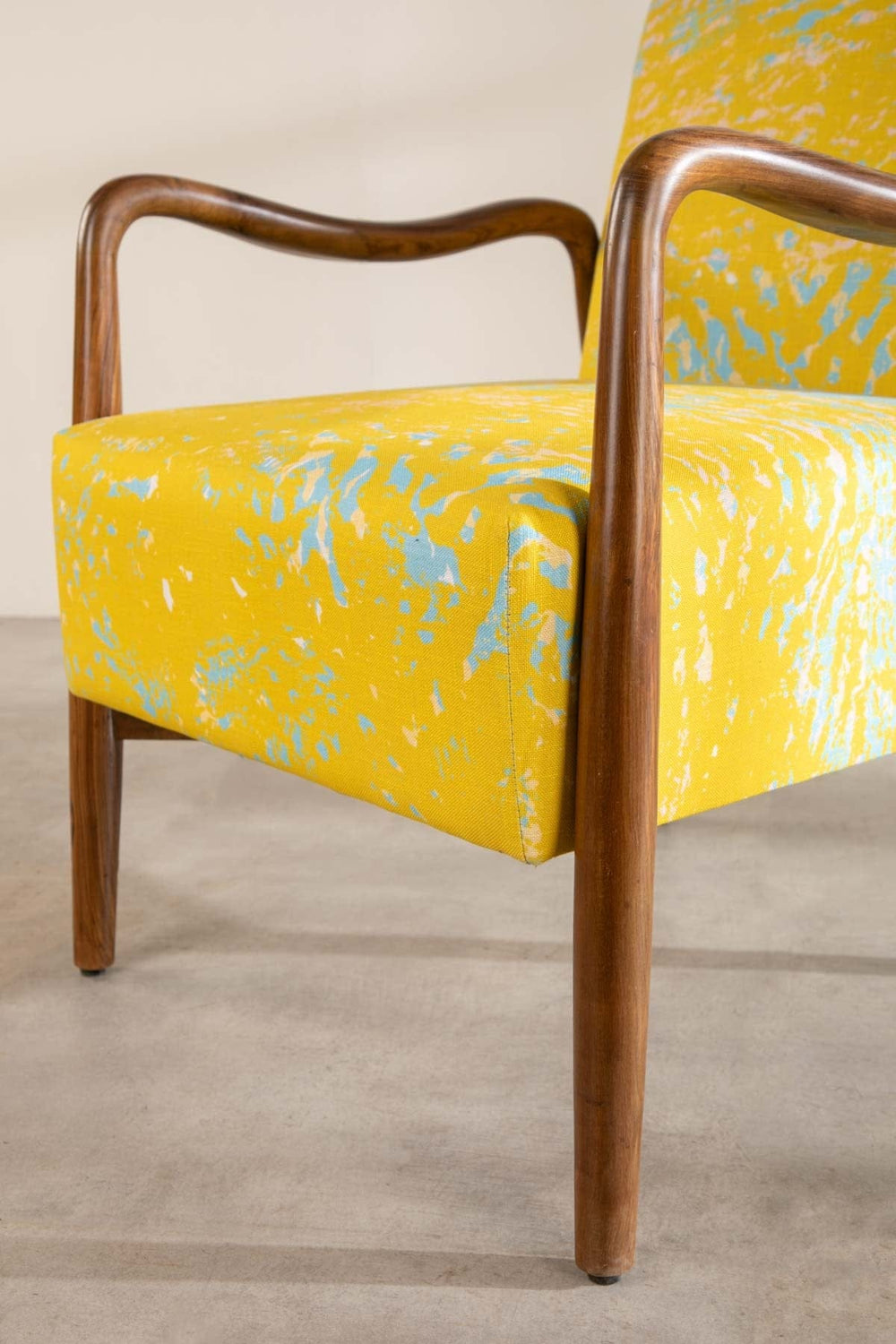 Upholstery Combo Sway Accent Chair in Kagal Dawn Yellow