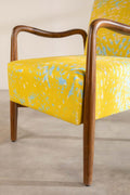 Upholstery Combo Sway Accent Chair in Kagal Dawn Yellow