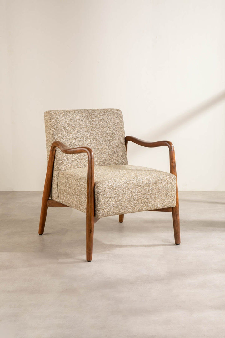 Upholstery Combo Sway Accent Chair in Kufri Wood Brown