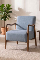 Sway Accent Chair in Raffia Misty Grey Fabric
