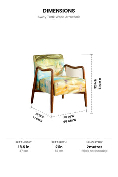 ARMCHAIRS & ACCENTS Sway Teak Wood Armchair