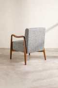 Upholstery Combo Sway Teak Wood Armchair