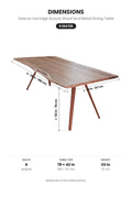 DINING TABLES Swerve Live Edge Acacia Wood And Metal Dining Table
