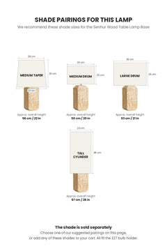 TABLE LAMPS Senhur Wood Table Lamp