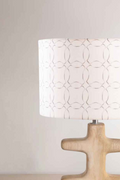 Lighting Bundle Tallar Table Lamp with Circle Grid Drum Lampshade (Grey)