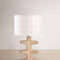 Tallar Table Lamp with Circle Grid Drum Lampshade (Grey)