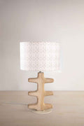 Lighting Bundle Tallar Table Lamp with Circle Grid Drum Lampshade (Grey)
