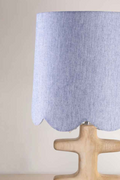 Lighting Bundle Tallar Table Lamp with Solid Blue Scalloped Taper