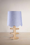 Lighting Bundle Tallar Table Lamp with Solid Blue Scalloped Taper