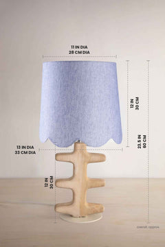 Lighting Bundle Tallar Table Lamp with Solid Blue Scalloped Taper
