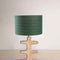 Tallar Table Lamp with Solid Drum Lampshade (Green)