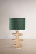 Tallar Table Lamp with Solid Drum Lampshade (Green)