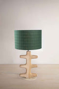 Lighting Bundle Tallar Table Lamp with Solid Drum Lampshade (Green)