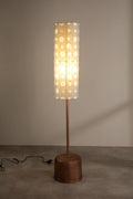 Lighting Bundle Tamara Metal Floor Lamp with Celestial Sky XL Cylinder Lampshade (Lunar Grey)