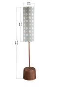 Lighting Bundle Tamara Metal Floor Lamp with Celestial Sky XL Cylinder Lampshade (Lunar Grey)