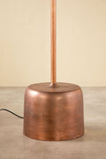 Lighting Bundle Tamara Metal Floor Lamp with Sabar Palm XL Drum Lampshade (Gold)