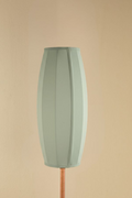 Lighting Bundle Tamara Metal Floor Lamp with Solid Oval Cylinder Lampshade (Sage Green)