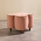 Tamara Pouffe in Peach Velvet Fabric
