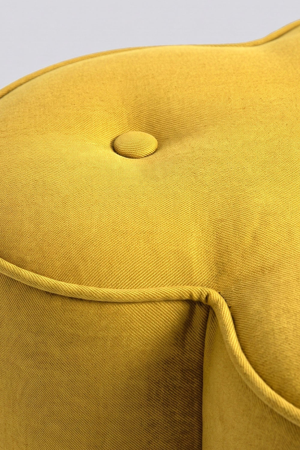 Upholstered Bundle Tamara Pouffe in Solid Twisted Mustard Fabric