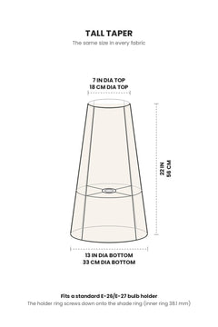 LAMPSHADES Peacock Song Tall Taper Lampshade (Taupe)