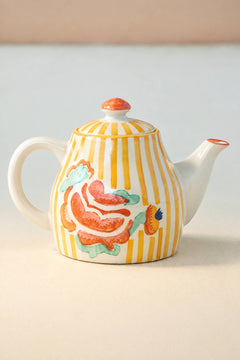 TEA TIME Gypsy Rose Ceramic Tea Pot