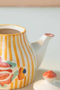 TEA TIME Gypsy Rose Ceramic Tea Pot