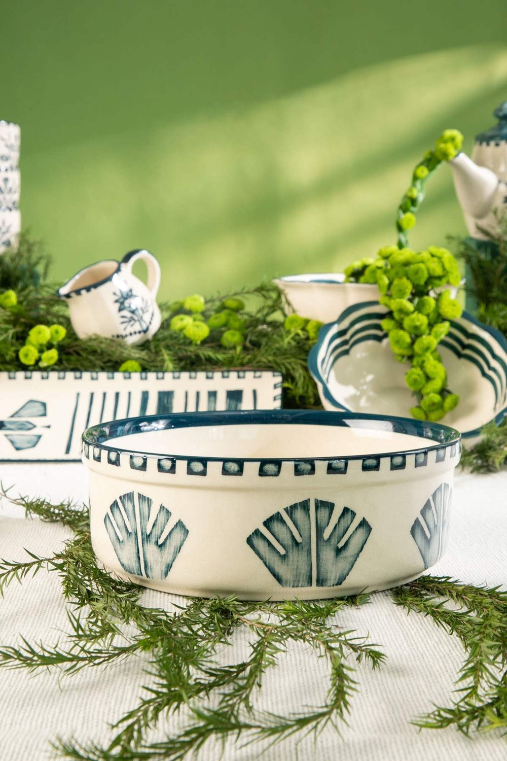 SERVING BOWLS Montane Ceramic Small Flat Serving Bowl