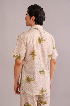 SHIRTS Temple Palm Camp Shirt (Parchment Beige)