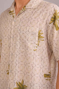 SHIRTS Temple Palm Camp Shirt (Parchment Beige)