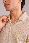SHIRTS Temple Palm Camp Shirt (Parchment Beige)