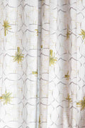 SWATCHES Temple Palms Stone Sheer Fabric Swatch
