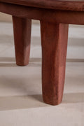 COFFEE TABLES Thal Mango Wood And Sandblasted Round Coffee Table