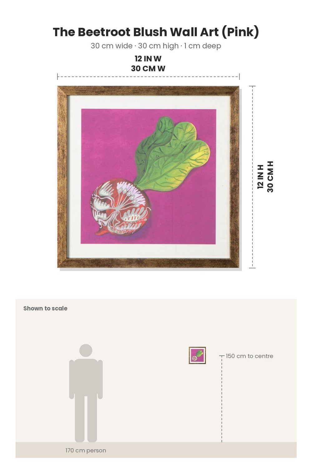 WALL ACCENTS The Beetroot Blush Wall Art (Pink)