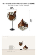 TABLE ACCENT The Onion Duo Wood Table Accent (Set Of 2)