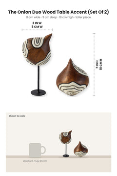 TABLE ACCENT The Onion Duo Wood Table Accent (Set Of 2)
