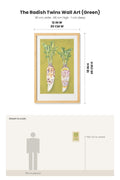 WALL ACCENTS The Radish Twins Wall Art (Green)