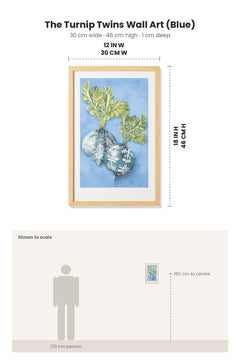WALL ACCENTS The Turnip Twins Wall Art (Blue)