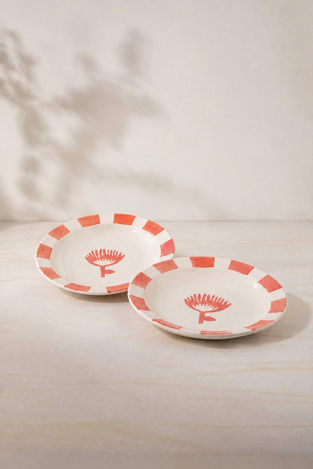 SNACK PLATES Toddy Palm Ceramic Snack Plate (Set Of 2)