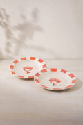 SNACK PLATES Toddy Palm Ceramic Snack Plate (Set Of 2)
