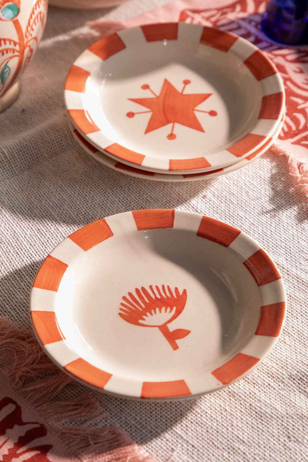SNACK PLATES Toddy Palm Ceramic Snack Plate (Set Of 2)