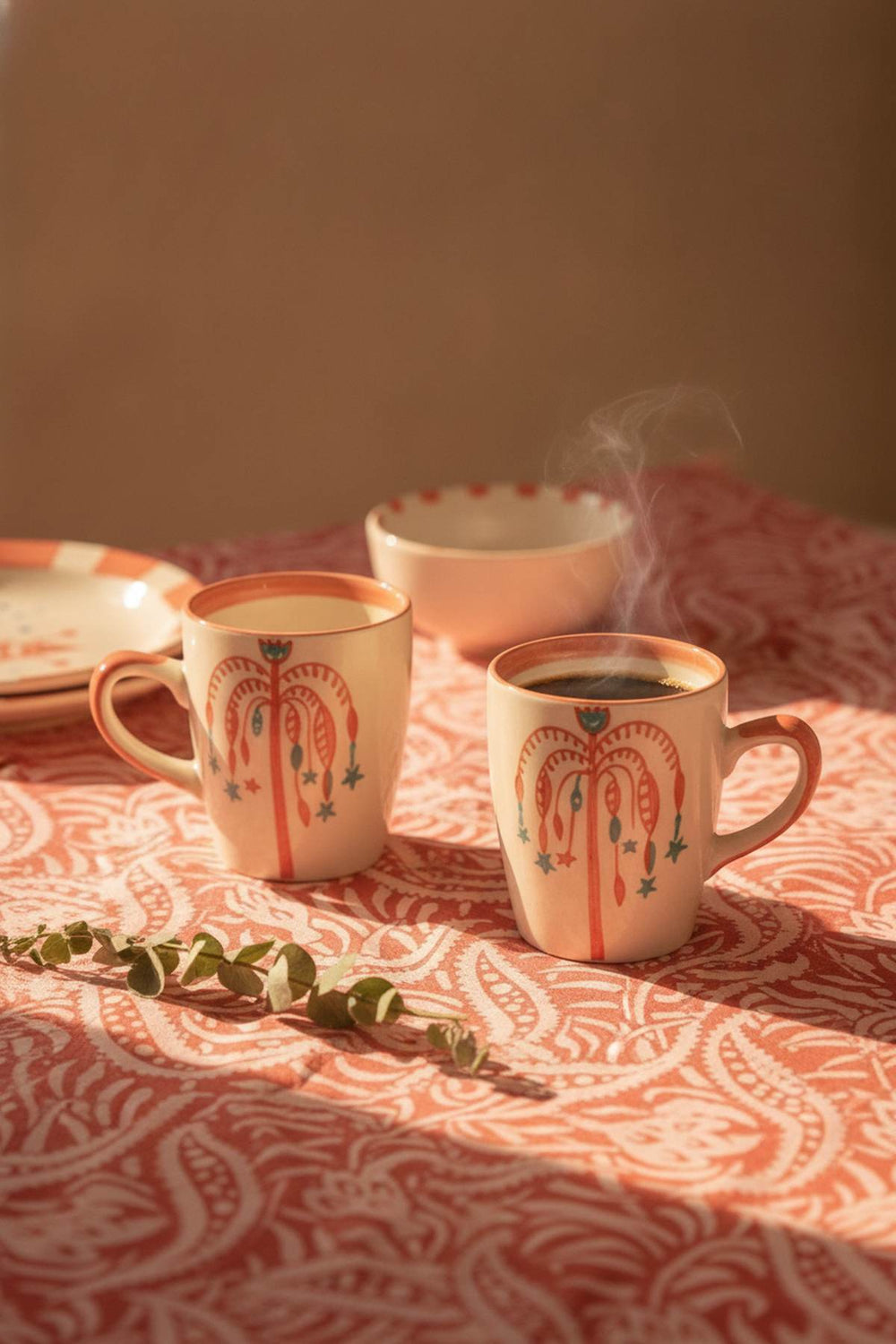 MUGS & CUPS Toddy Palm Tree Ceramic Coffee Mug (Set Of 2)