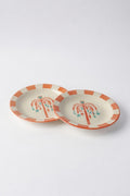 SNACK PLATES Toddy Palm Tree Ceramic Snack Plate (Set Of 2)