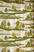 PRINT & PATTERN SHEER FABRICS Treeline Land  Field Green Sheer Fabric And Curtains