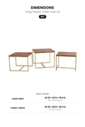 COFFEE TABLES Trilogy Nested Coffee Table Set (Walnut)