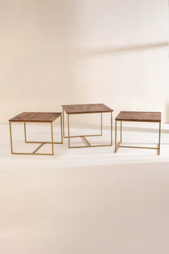 COFFEE TABLES Trilogy Nested Coffee Table Set (Walnut)