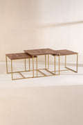 COFFEE TABLES Trilogy Nested Coffee Table Set (Walnut)