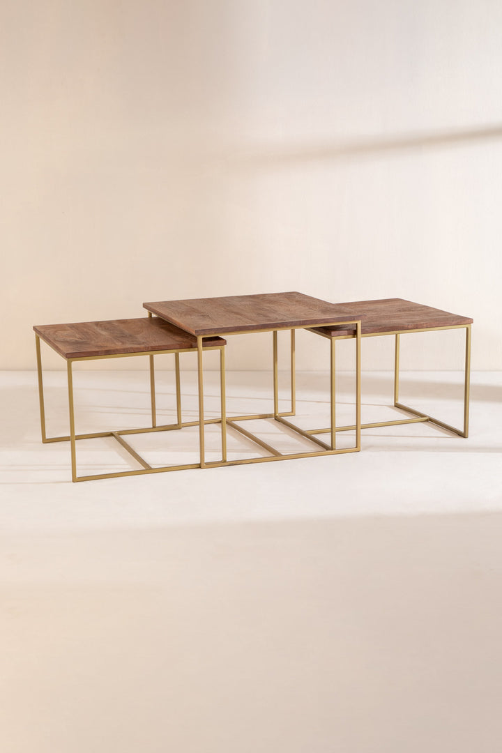 COFFEE TABLES Trilogy Nested Coffee Table Set (Walnut)