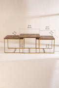 COFFEE TABLES Trilogy Nested Coffee Table Set (Walnut)
