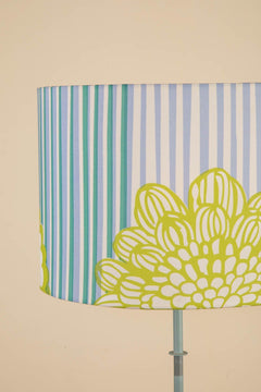 Tulukka Stripes Large Drum Lampshade (Blue And Green)