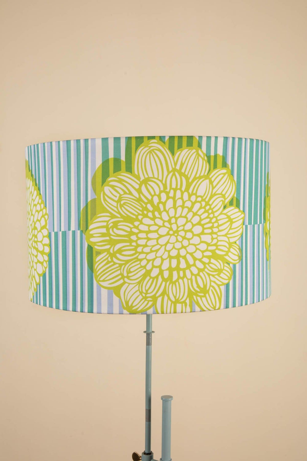 Tulukka Stripes Extra Large Drum Lampshade (Blue And Green)